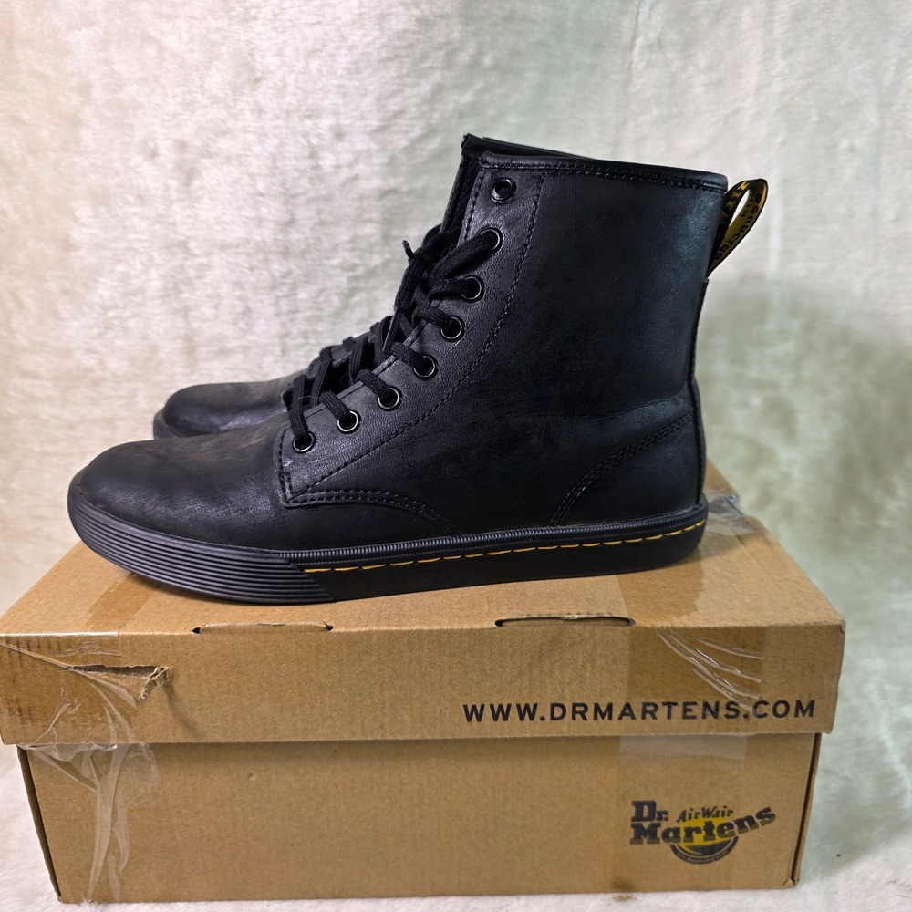 Dr. Martens Sheridan Black Mohawk Sneaker Boots 38 Men 5 Womens 7 Excellent